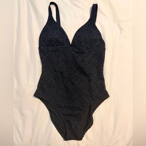 Mossimo Supply Co. Elegant Black Lace One Piece Swimsuit